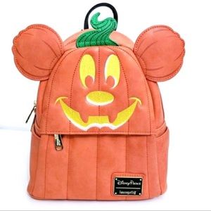 OG Gently Used Mickey Pumpkin Disney Loungefly Backpack